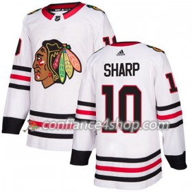 Adidas Maillot de Hockey Chicago Blackhawks Patrick Sharp 10 2017-2018 Blanc Authentic - Homme